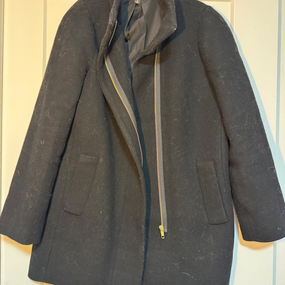 J. Crew Mercantile Women’s Wool Coat – Black, Size 2 - Picture 2 of 4